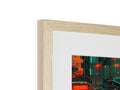 A photo of wood framed in a frame with wood on top of it.