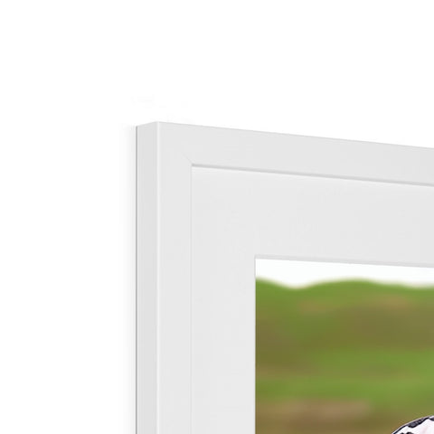 A photo frame with a photo of a man in a mirror and a cutout of