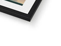 An item on a frame has a black picture.