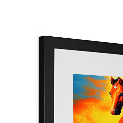 An image of a picture frame with a horse on it.