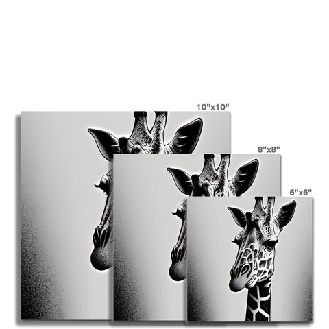 A giraffe stands against a wall with several giraffes on top of him.