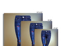 There is a jolted pair of jeans waiting to be loaded into the cart at