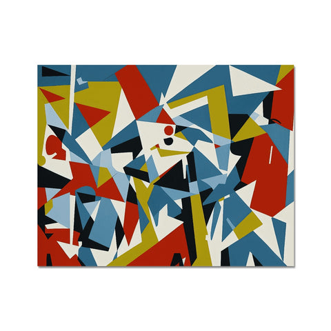 a couple of colorful images of an abstract art print on a piece of art tile