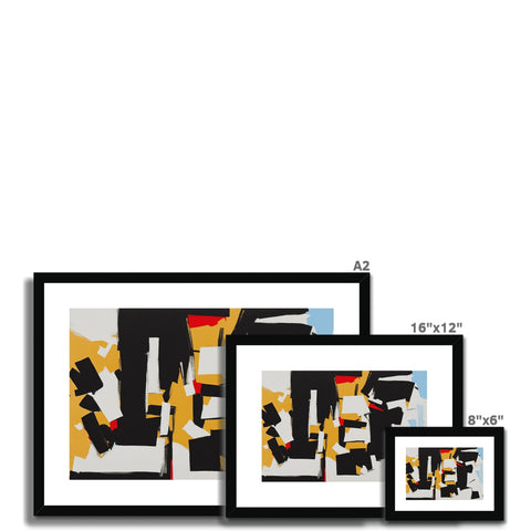 a large picture of a photo frame with several individual shapes is posed on it.