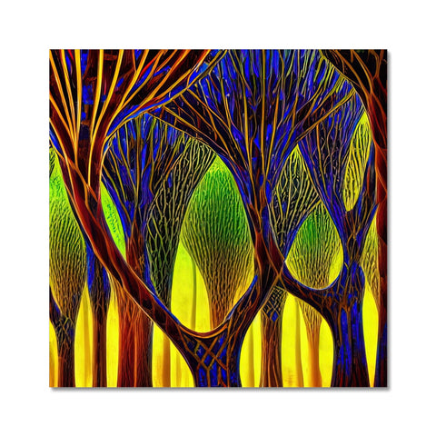 An art print of the tree tops and the trees trees.