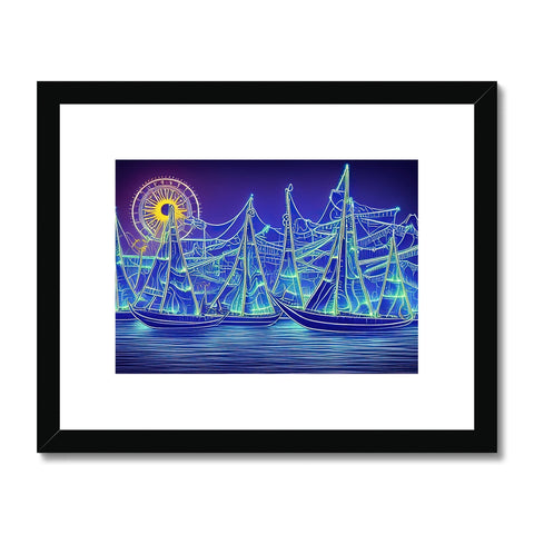 Sailboats in waters with sailboats in place.A boat is sailing through the