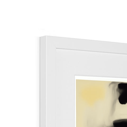 a painting on a picture picture frame hanging on a wall of all white background
