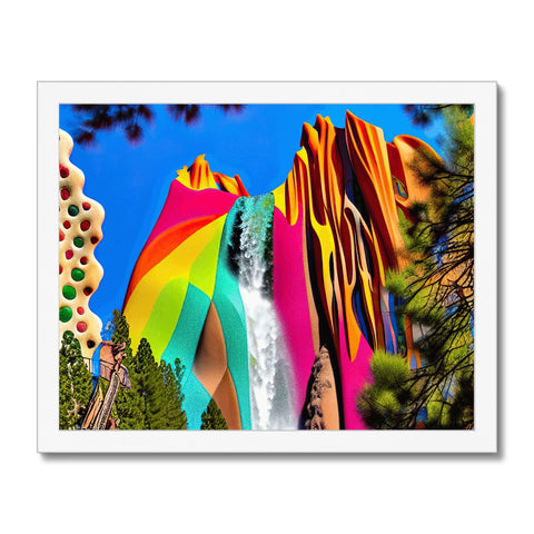 Art art print of a waterfall at a park with lots of waterfalls.