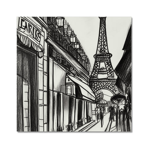A place mat with pictures of Paris, France, and art on it and the wall