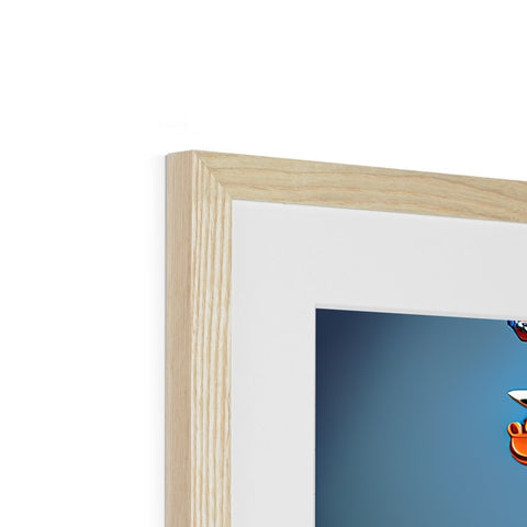 A photo frame with multiple colorful frames of a blue bird on it that sit at a