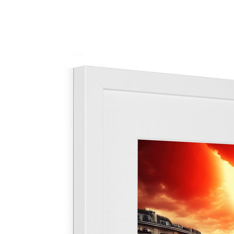 A colorful photo frame containing multiple photos of the sun with a white background on it.