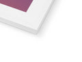There is a photo of an imac in a white paper frame.