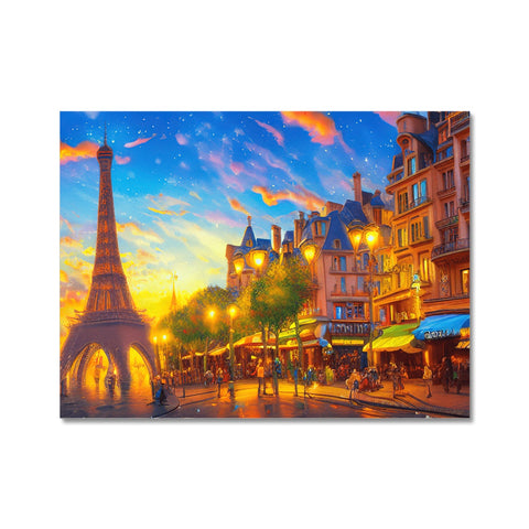 a mouse pad with a view of Paris near the Eiffel Tower on it
