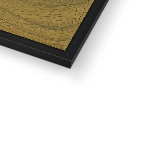 a picture frame that can be seen on a glass wall in some light colored wood work
