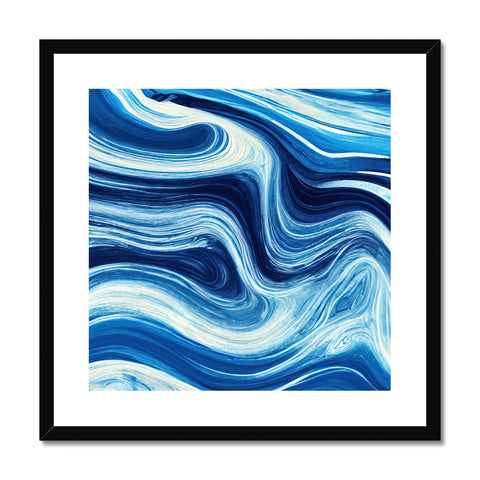 Art print with ocean waves on it.
