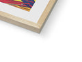 A picture print print of a wooden frame that is sitting on top of a book box