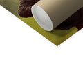 A large roll of paper is placed in the shape of a yoga mat.