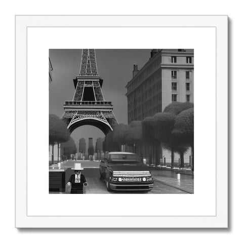 An art print of Paris and the Eiffel tower on a wall