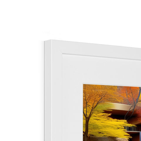 A picture of a picture is framed in a frame on that is an art print.