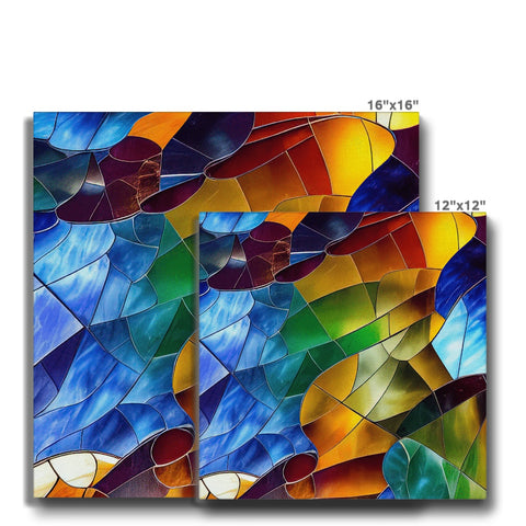 A colorful wall tile with a mosaic tile tile on it.