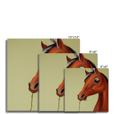 Three brown horses are standing in a corner of a room with a mirror.