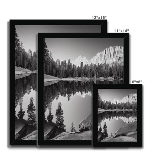 A black and white picture frame showing two different sets of pictures.