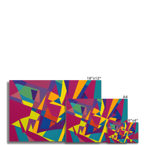 Two pieces of a rectangular wall with various colors on it.