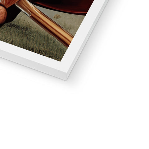 a magazine with a close up of a wooden frame and a photo