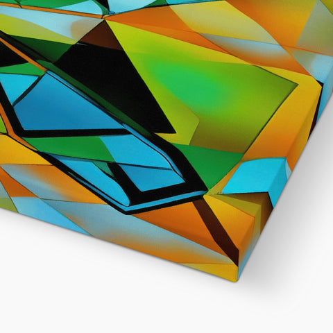 A close up of a piece of diamond shaped glass on a wooden box.