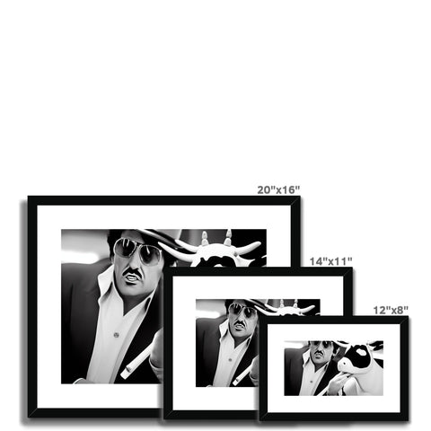 A photo frame showing a collage of three picture frames with various different images on the
