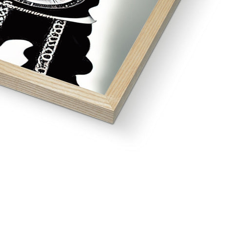 A frame with a photo of a mirror in a white wood frame and the background of