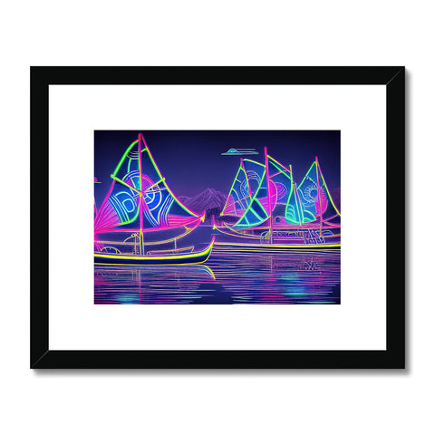 A long line of colorful sailboats floating on the Atlantic Ocean with sailboats in the