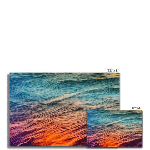 Three large print photos hanging on a wall sitting behind an eucalyptus board