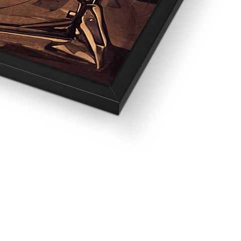 a picture frame with a brown and black photo on it