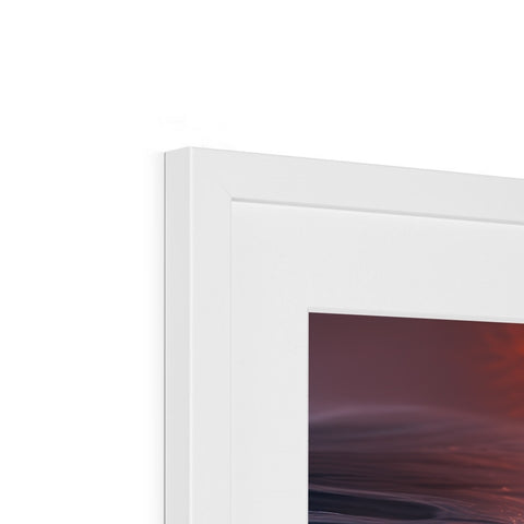 A white picture frame with a picture of an  Imac on it.
