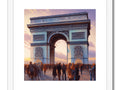 A wooden framed picture of Paris Parisian landmarks