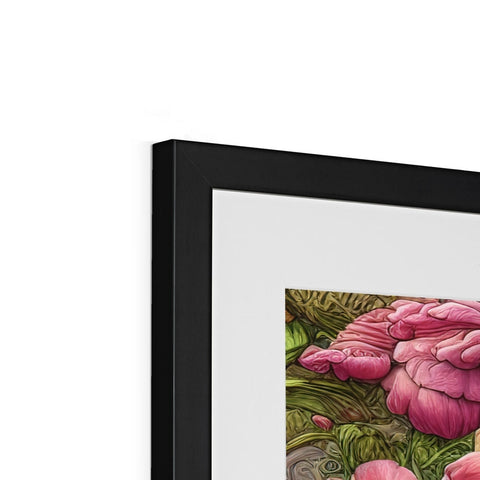 Two black and white prints with a lot of colorful colored background are on a frame.