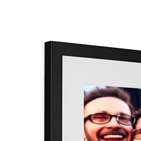 A picture of a picture frame with two people holding hands next to each other.