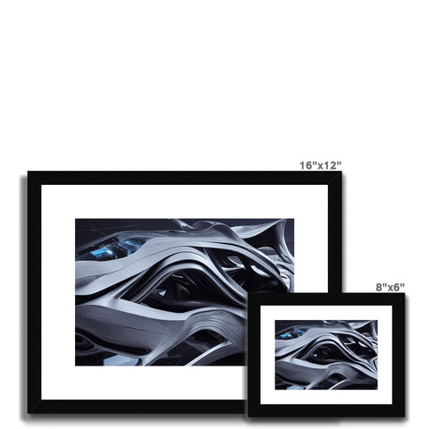 a blue photo frame showing two white images attached to a frame