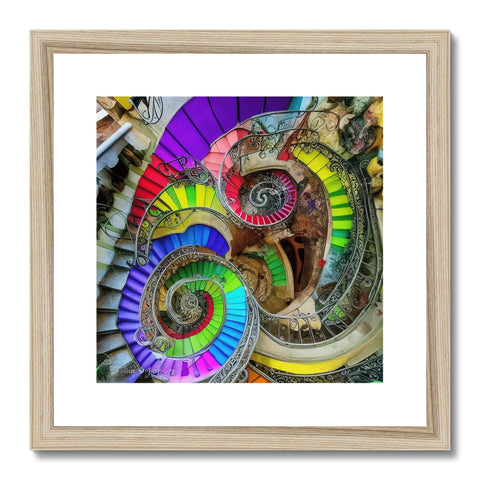An art print with a spiral spiral in white background.