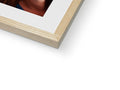 An image of a picture frame and a woman in a photo frame in a wood frame