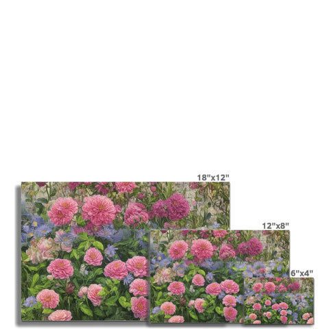 A colorful wall mounted with flowers in various color.