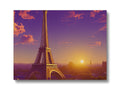The city of Paris is decorated with paintings of paintings and wall hanging up of statues and