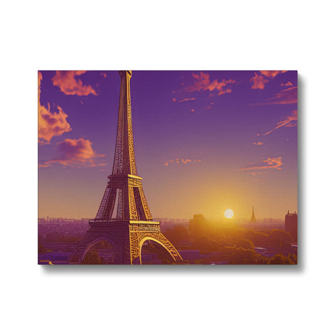 The city of Paris is decorated with paintings of paintings and wall hanging up of statues and