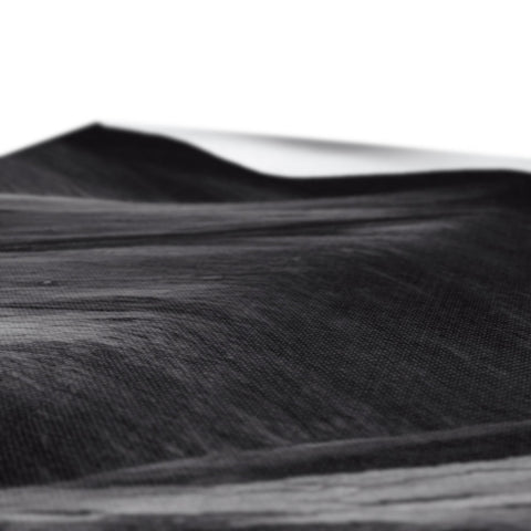 Two black and white images of dunes on a sandy landscape.