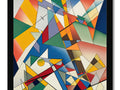 a painting with several angles and geometric shapes