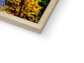 A wood framed picture on a book cover.