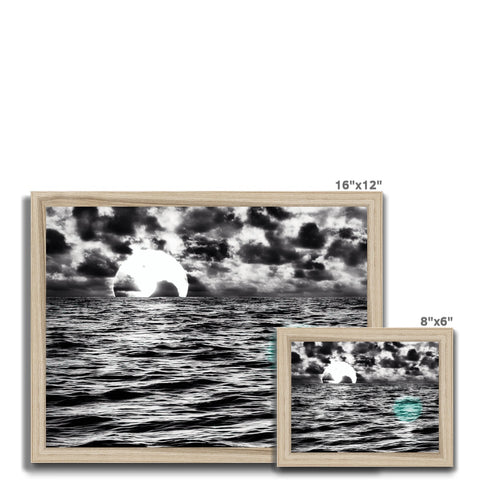 A group of blurred images show next to each other on a white photo frame.