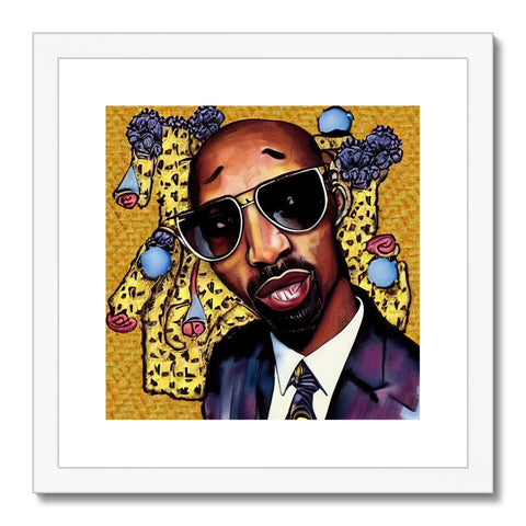A picture of an art print with the word Pimp on it.