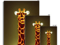 Two giraffes are standing next to other giraffe in an enclosed area.